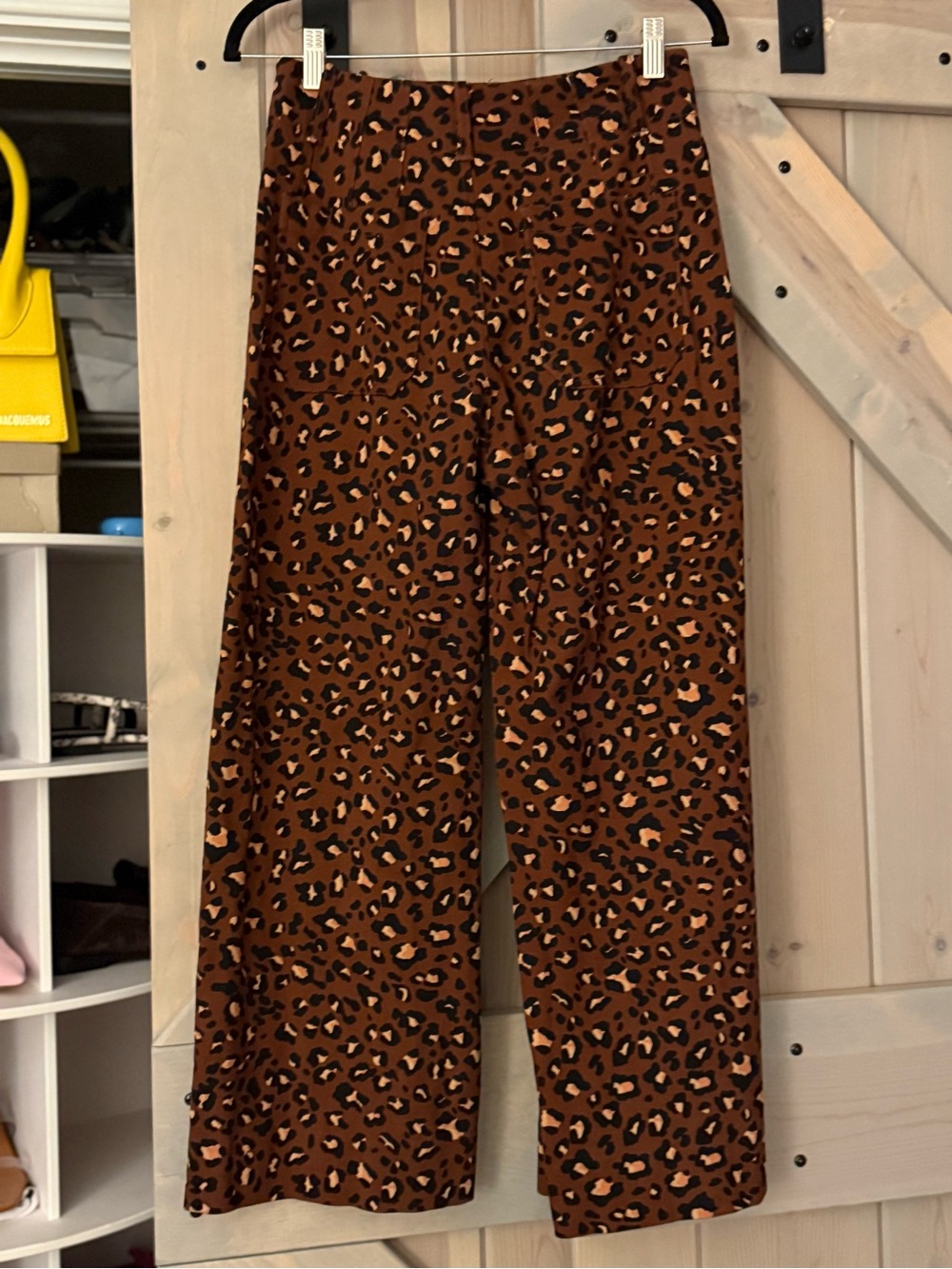 The Collette Ponte Crop Wide Leg Pant by Maeve in Leopard - Picture 9 of 10